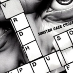 sinister gaze crossword clue