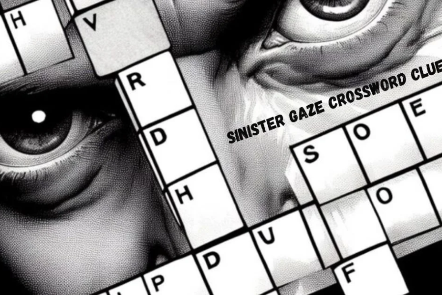 sinister gaze crossword clue